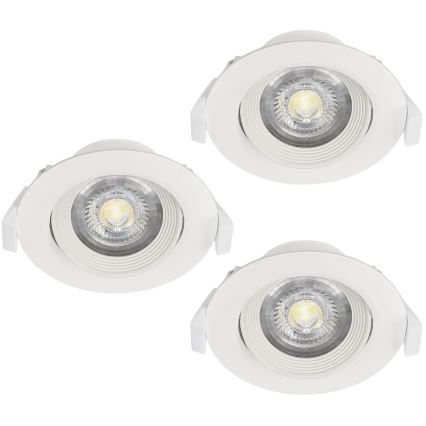 Eglo - Set da 3 faretti da incasso SARTIANO LED/5W/230V