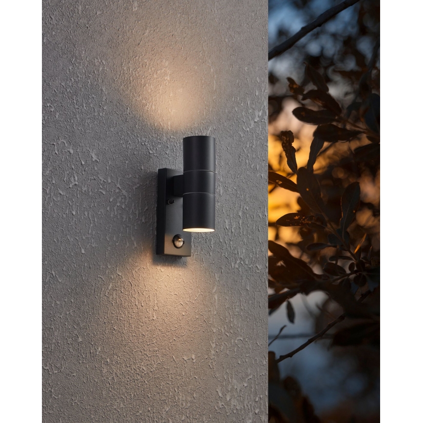 Eglo - LED Applique da esterno con sensore 2xGU10/3W/230V IP44