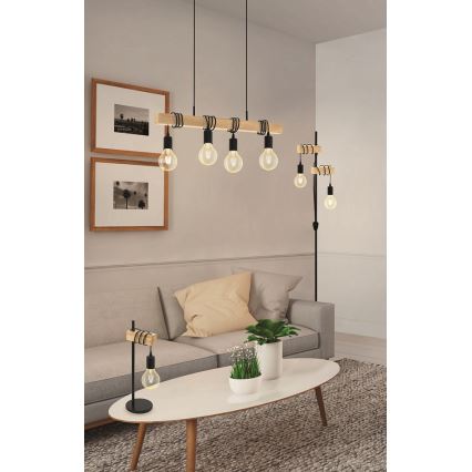 Eglo - Lampada da terra TOWNSHEND 2xE27/10W/230V