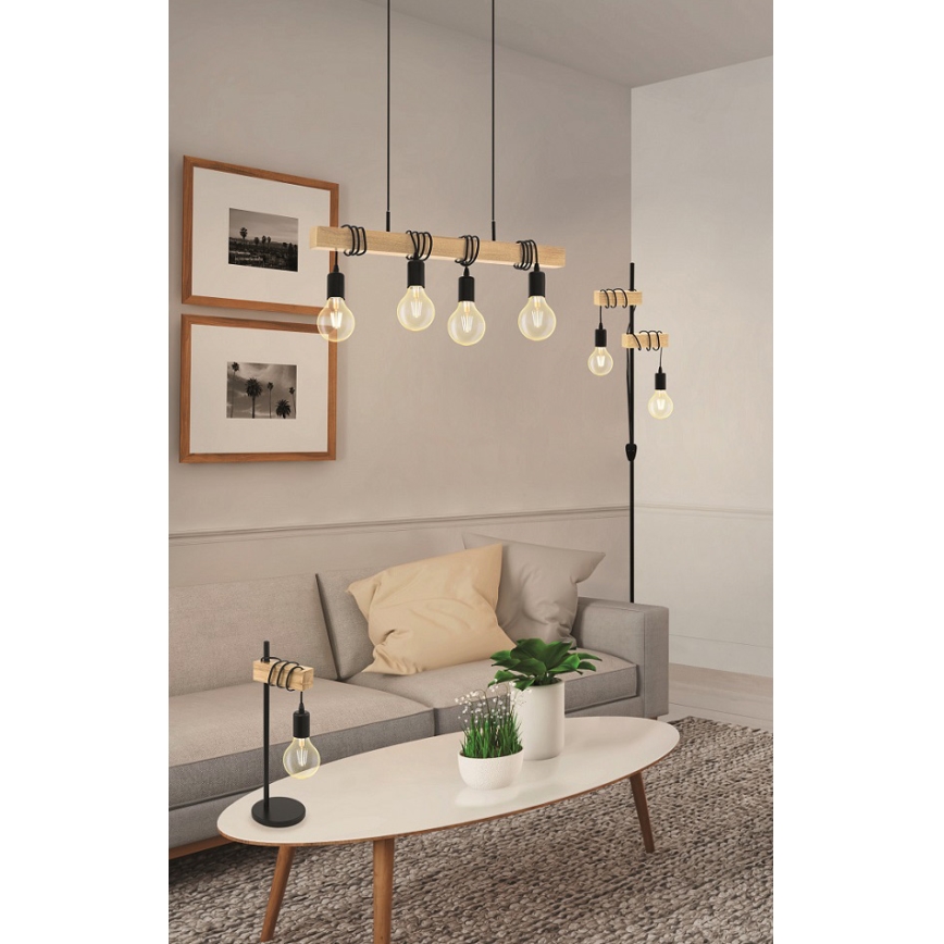 Eglo - Lampada da terra TOWNSHEND 2xE27/10W/230V