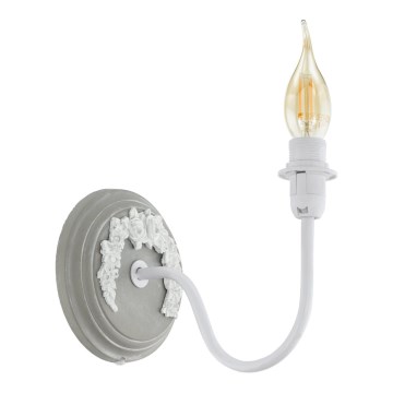 Eglo 33005 - Lampada da parete 1xE14/40W/230V bianca/grigia
