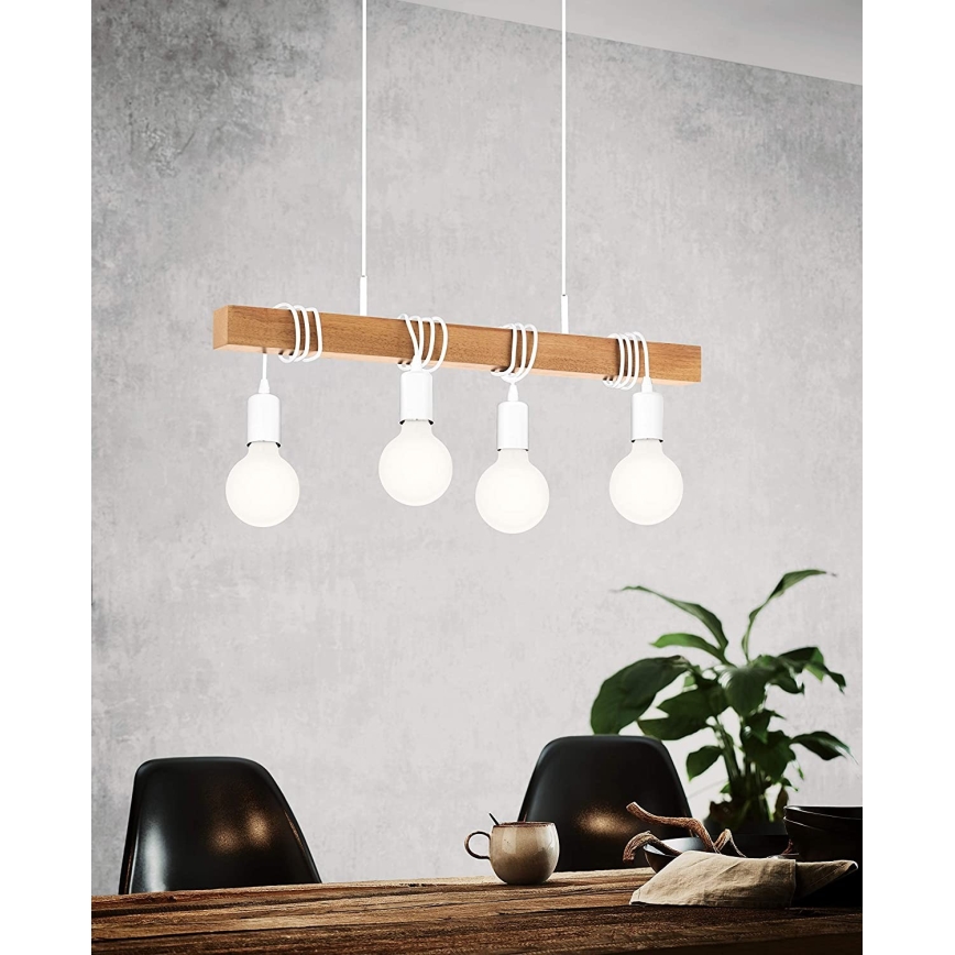Eglo - Lampadario a sospensione con filo TOWNSHEND 4xE27/60W/230V