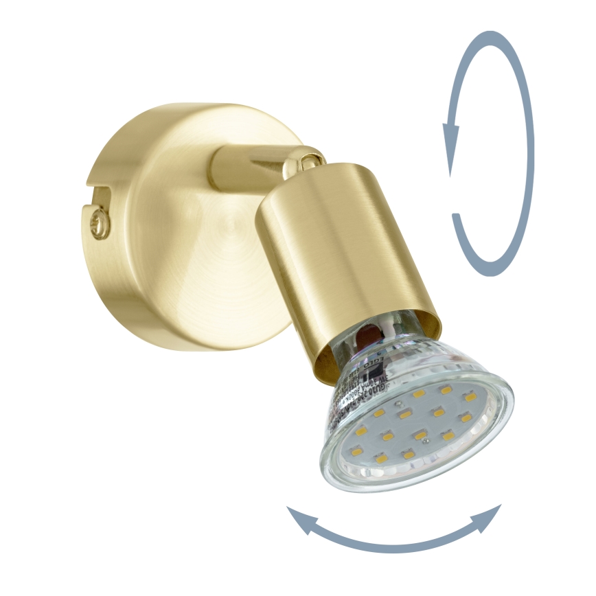 Eglo - Luce Spot da parete a LED 1xGU10/2,8W/230V 3000K oro