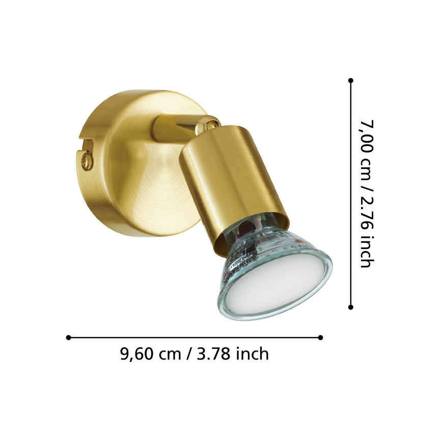 Eglo - Luce Spot da parete a LED 1xGU10/2,8W/230V 3000K oro