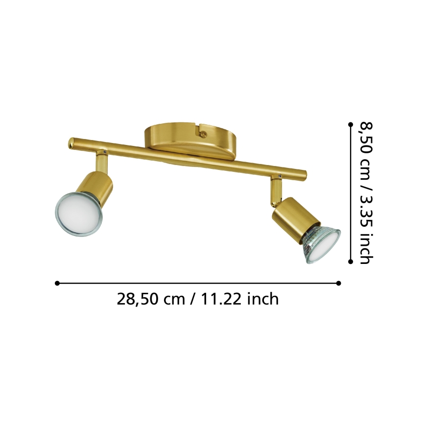 Eglo - Faretto LED 2xGU10/2,8W/230V 3000K oro