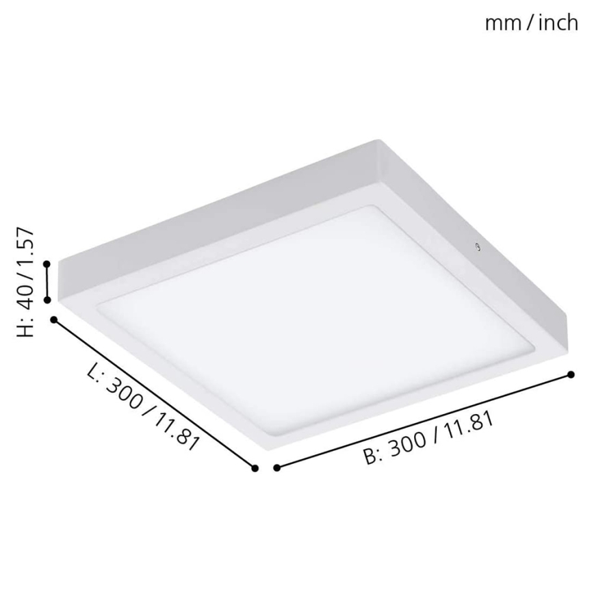 Eglo 33209 - Plafoniera dimmerabile LED RGBW FUEVA-C LED/21W/230V 2700-6500K 30x30 cm bianca