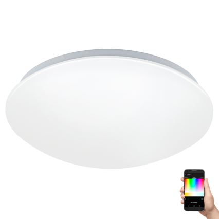 Eglo 33219 - Plafoniera da soffitto LED RGBW dimmerabile GIRON-C LED/17W/230V Ø 30 cm bianca