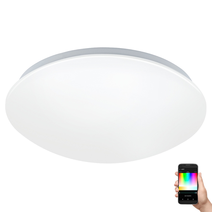 Eglo 33219 - Plafoniera da soffitto LED RGBW dimmerabile GIRON-C LED/17W/230V Ø 30 cm bianca