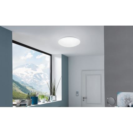 Eglo 33219 - Plafoniera da soffitto LED RGBW dimmerabile GIRON-C LED/17W/230V Ø 30 cm bianca