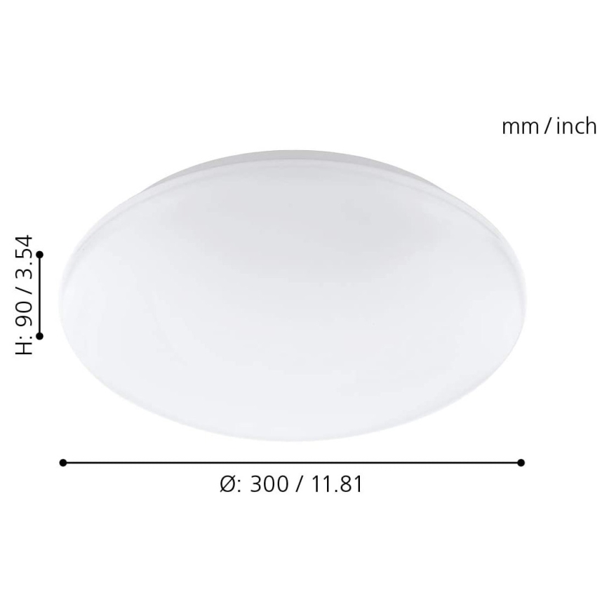 Eglo 33219 - Plafoniera da soffitto LED RGBW dimmerabile GIRON-C LED/17W/230V Ø 30 cm bianca