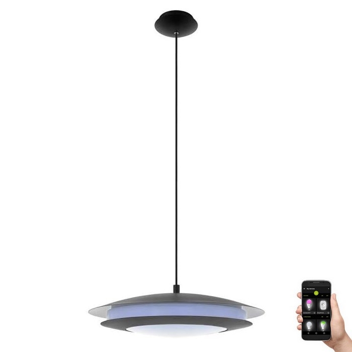 Eglo 33226 - LED RGBW Lampadario dimmerabile a sospensione con filo MONEVA-C LED/27W/230V