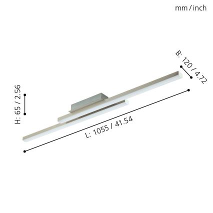 Eglo 33229 - Plafoniera dimmerabile LED RGBW FRAIOLI-C LED/34W/230V 2700-6500K cromo opaco