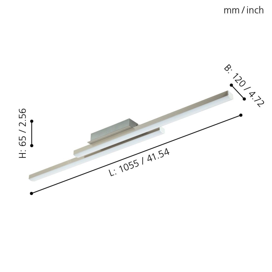 Eglo 33229 - Plafoniera dimmerabile LED RGBW FRAIOLI-C LED/34W/230V 2700-6500K cromo opaco
