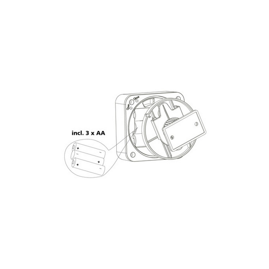 Eglo 33236 - Sensore di movimento da esterno CONNECT SENSOR 3xAA 12 m bianco IP44