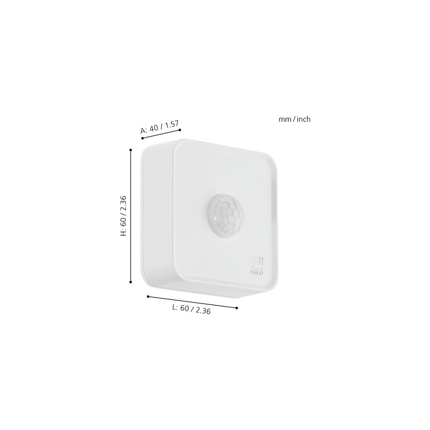 Eglo 33236 - Sensore di movimento da esterno CONNECT SENSOR 3xAA 12 m bianco IP44