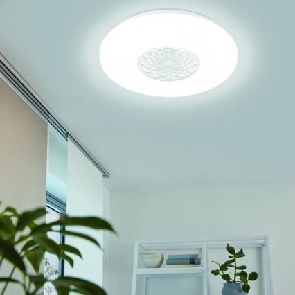 Eglo 33248 - Plafoniera dimmerabile LED RGBW CAPASSO-C LED/17W/230V 2700-6500K Ø 34 cm