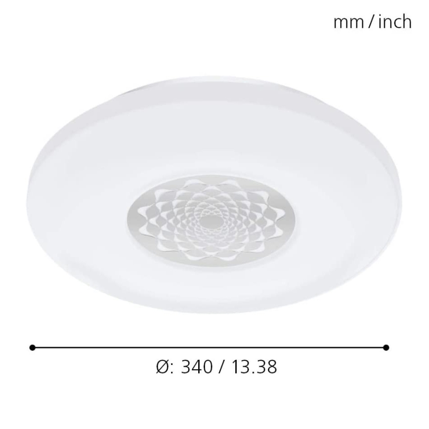 Eglo 33248 - Plafoniera dimmerabile LED RGBW CAPASSO-C LED/17W/230V 2700-6500K Ø 34 cm