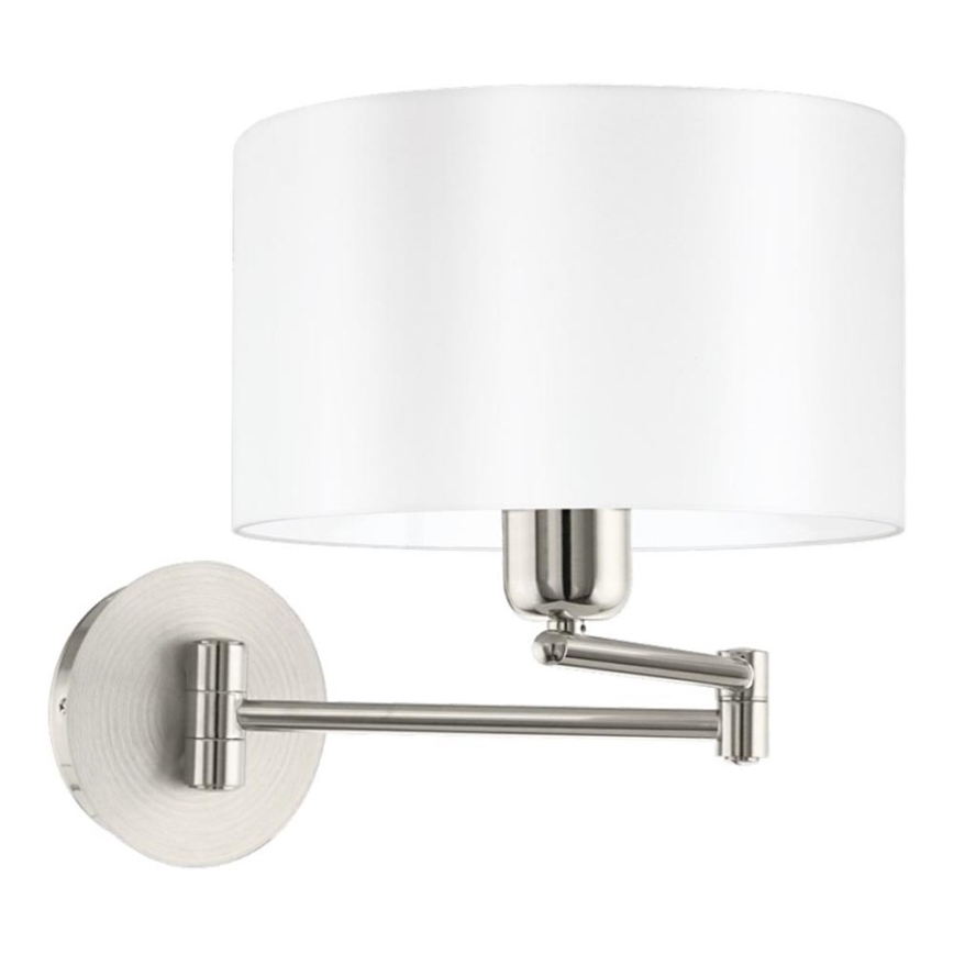 Eglo 33269 - Applique PASTERI 1xE27/60W/230V cromo opaco/bianco