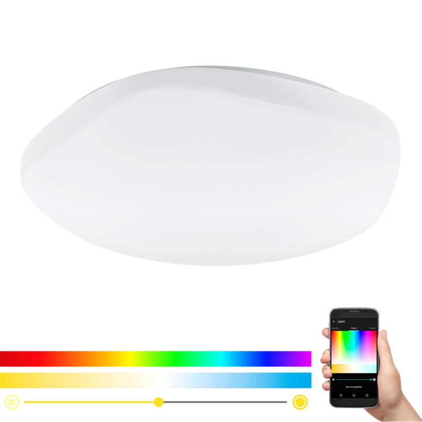 Eglo 33272 - Plafoniera dimmerabile RGBW TOTARI-C LED/34W/230V 2700-6500K bianco + telecomando