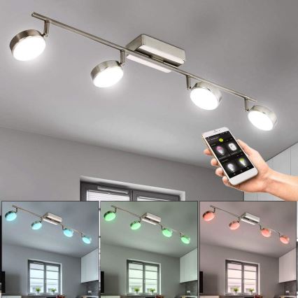 Eglo 33274 - LED RGBW Faretto dimmerabile CORROPOLI-C 4xLED/5W/230V