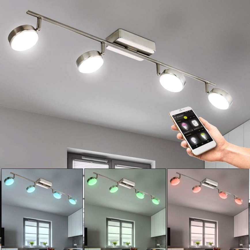 Eglo 33274 - LED RGBW Faretto dimmerabile CORROPOLI-C 4xLED/5W/230V
