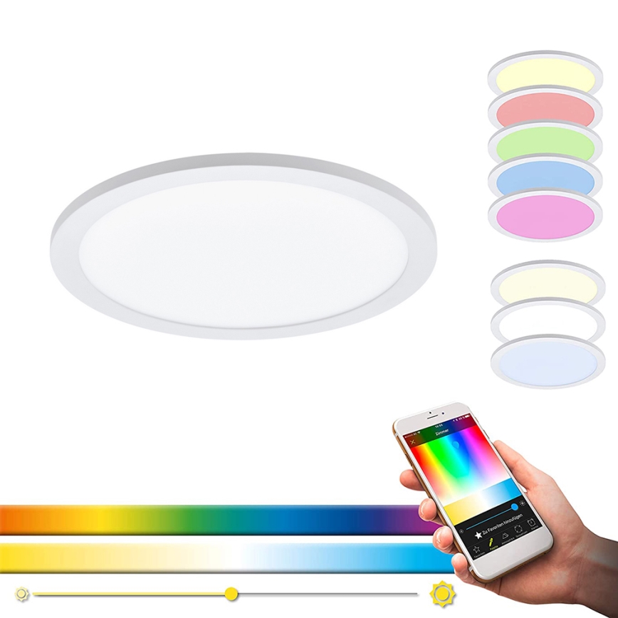 Eglo 33341 - Plafoniera dimmerabile LED RGBW SARSINA-C LED/16W/230V 2700-6500K Ø 30 cm + telecomando