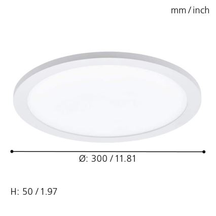 Eglo 33341 - Plafoniera dimmerabile LED RGBW SARSINA-C LED/16W/230V 2700-6500K Ø 30 cm + telecomando