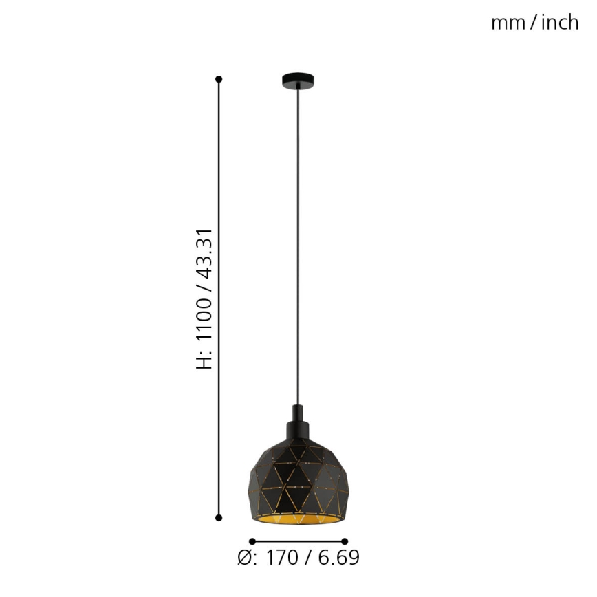Eglo - Lampadario a sospensione con filo 1xE14/40W/230V
