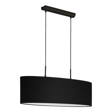 Eglo 33356 - Lampadario a sospensione AMANI su cavo 2xE27/60W/230V nero