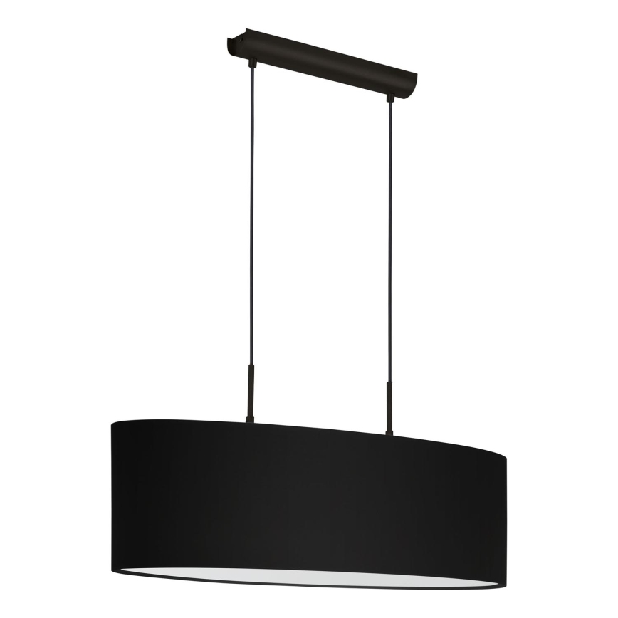 Eglo 33356 - Lampadario a sospensione AMANI su cavo 2xE27/60W/230V nero