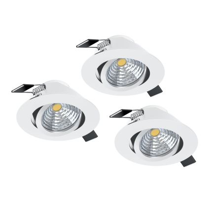 Eglo - SET 3xLED Lampada dimmerabile 3xLED/6W/230V bianco