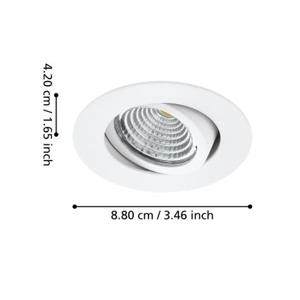 Eglo - SET 3xLED Lampada dimmerabile 3xLED/6W/230V bianco