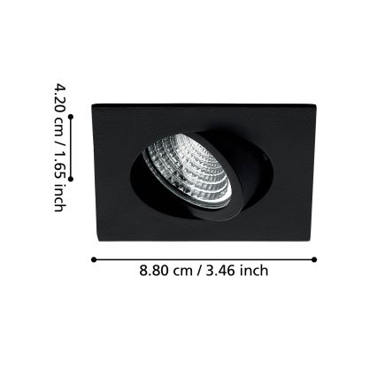 Eglo - Lampada da incasso LED dimmerabile/6W/230V nero