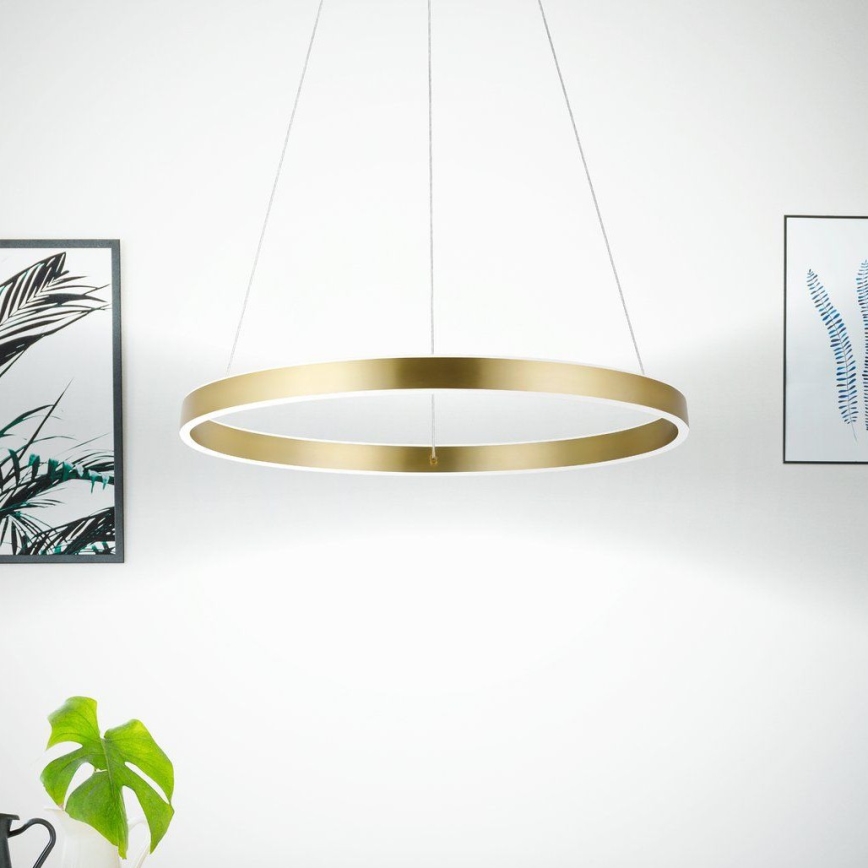 Eglo 33484 - Lampadario a sospensione con cavo ALCAZABA, 2x LED 18W, 230V, 3000K, Ø 55 cm, dorato