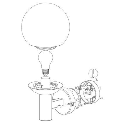 Eglo 33564 - Lampada da parete LED per esterni NISIA-C LED/9W/230V IP44