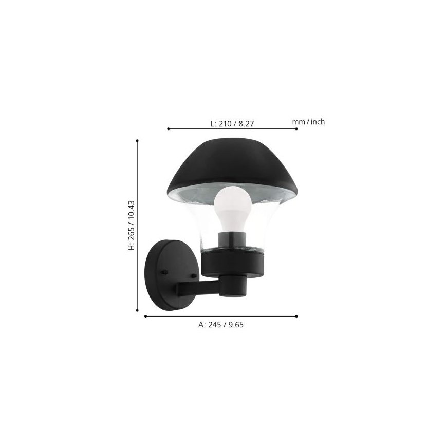 Eglo 33567 - Applique LED dimmerabile da esterno VERLUCCA-C 1xE27/9W/230V IP44