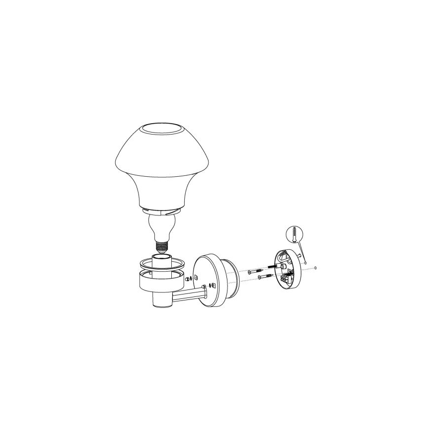 Eglo 33567 - VERLUCCA-C Lampada da parete esterna a LED dimmerabile 1xE27/9W/230V IP44