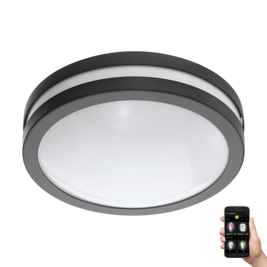 Eglo 33571 - Plafoniera LED dimmerabile per bagno LOCANA-C LED/14W/230V IP44 antracite