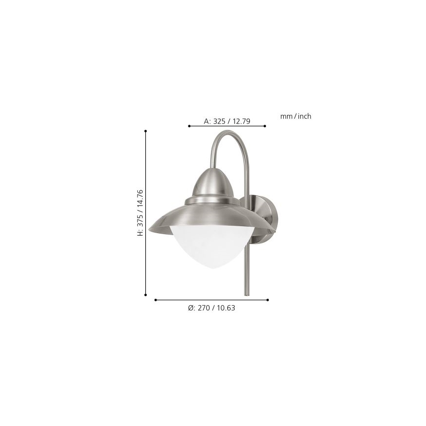 Eglo 33583 - Applique da esterno LED RGBW SIDNEY 1xE27/9W/230V IP44