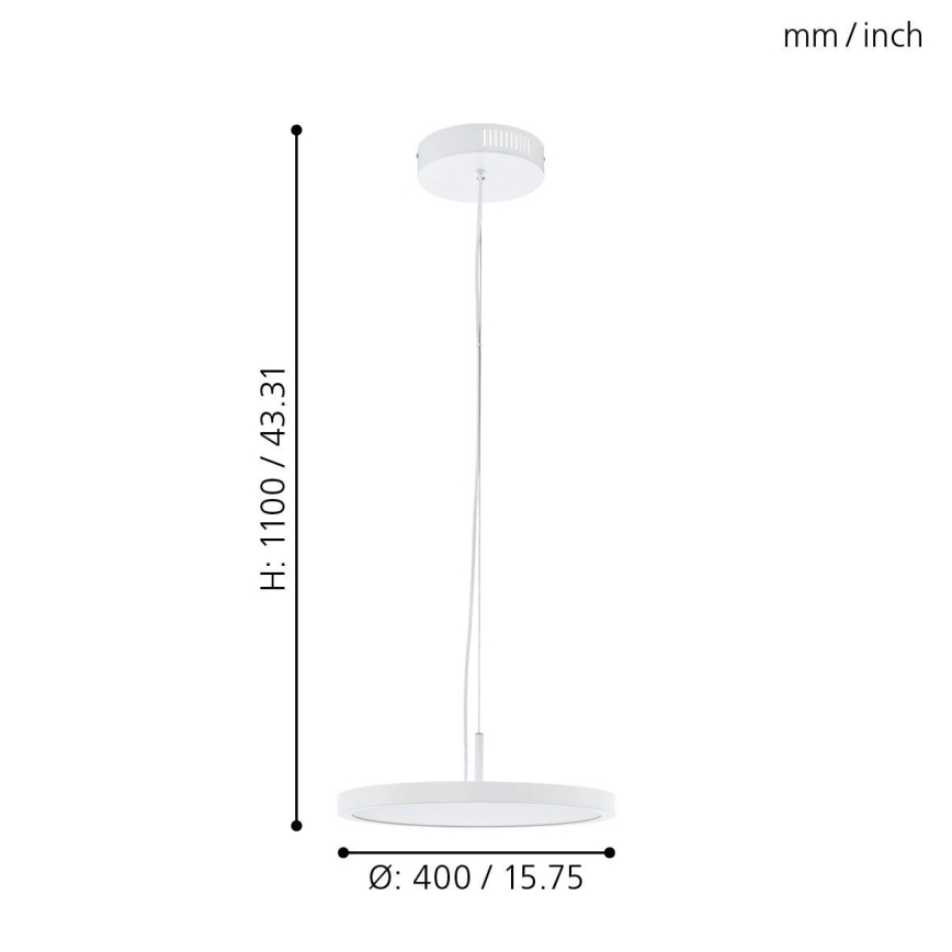 Eglo 33675 - LED RGBW Lampadario dimmerabile a sospensione con filo CERIGNOLA-C LED/21W/230V 2700-6500K + telecomando