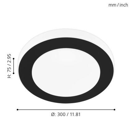 Eglo - Plafoniera LED da bagno LED/11W/230V IP44