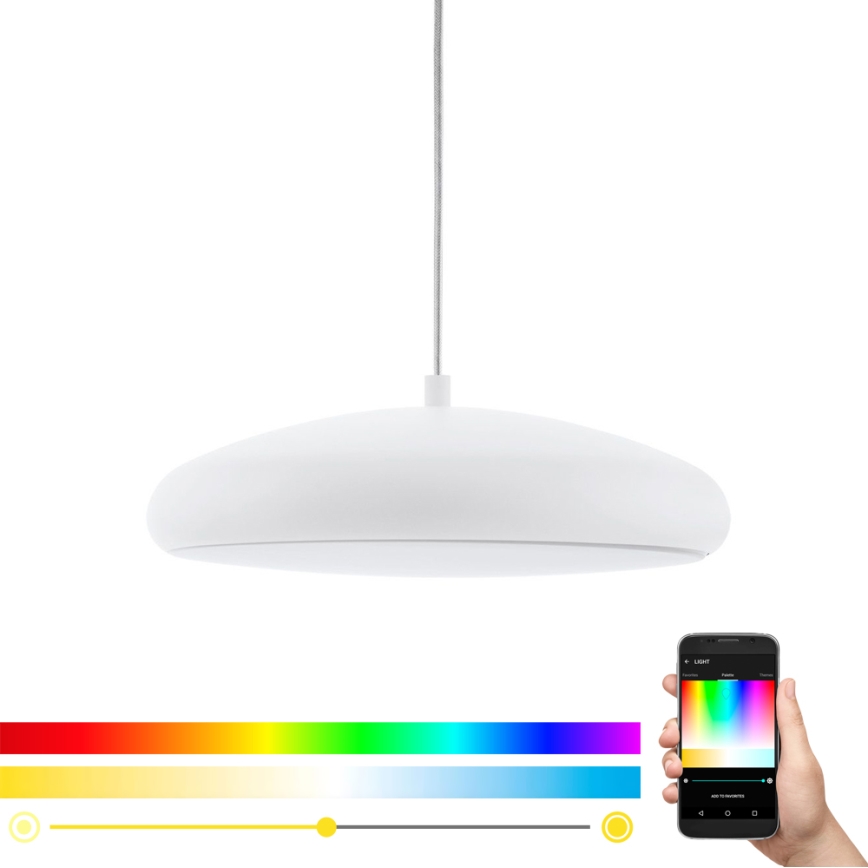Eglo 33765 - LED RGBW Lampadario dimmerabile a sospensione con filo RIODEVA-C LED/27W/230V 2700-6500K bianco