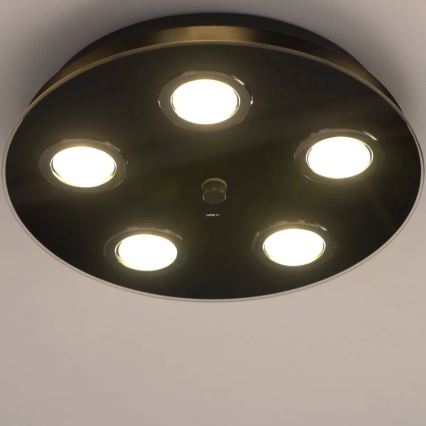Eglo 33805 - Plafoniera LED da soffitto GRATTINO 5xGU10/2,8W/230V