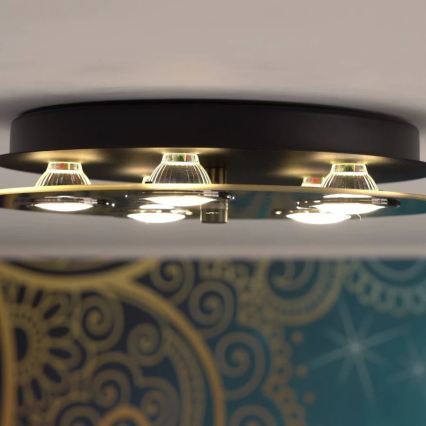 Eglo 33805 - Plafoniera LED da soffitto GRATTINO 5xGU10/2,8W/230V