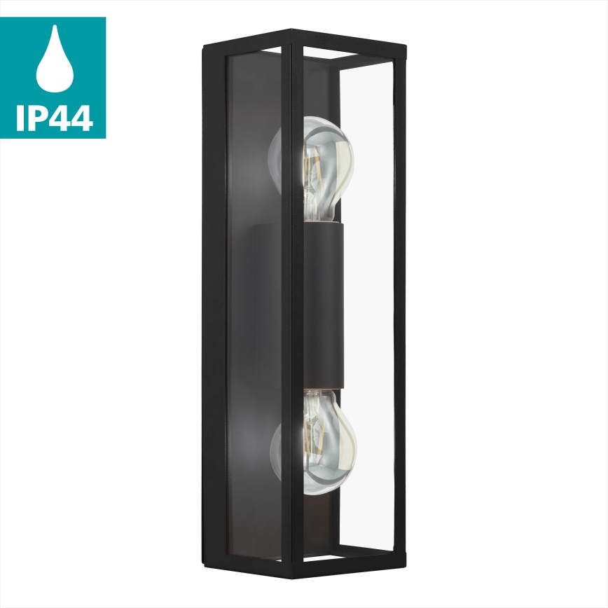 Eglo 33856 - Applique da esterno ALAMONTE 2xE27/60W/230V IP44 nera