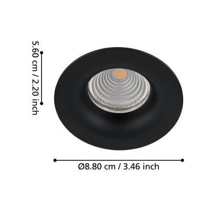 Eglo - Lampada da incasso LED dimmerabile/6W/230V nero