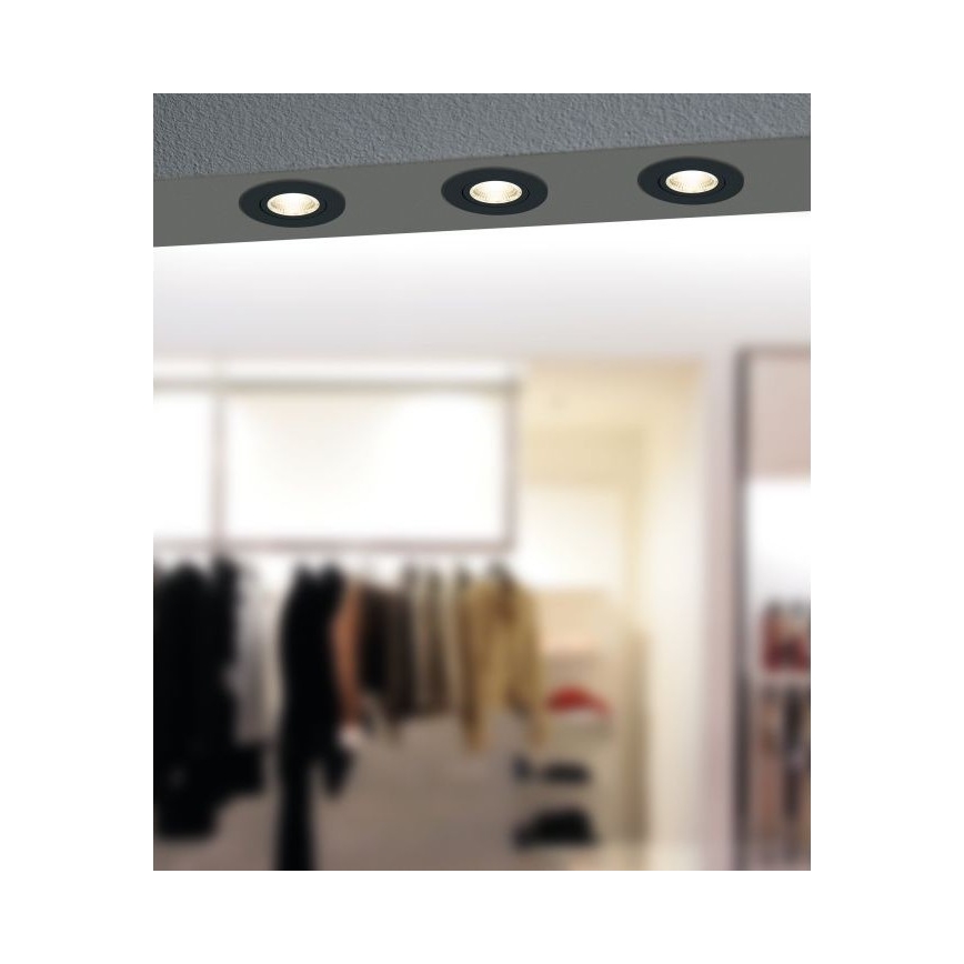Eglo - Lampada da incasso LED dimmerabile/6W/230V nero