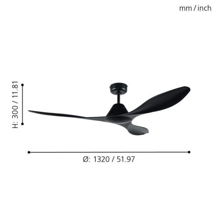 Eglo - Ventilatore da soffitto + T