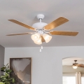Eglo 35076 - Ventilatore da soffitto LAS PALMAS 3xE27/40W/230V marrone