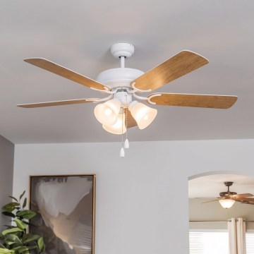 Eglo 35076 - Ventilatore da soffitto LAS PALMAS 3xE27/40W/230V marrone